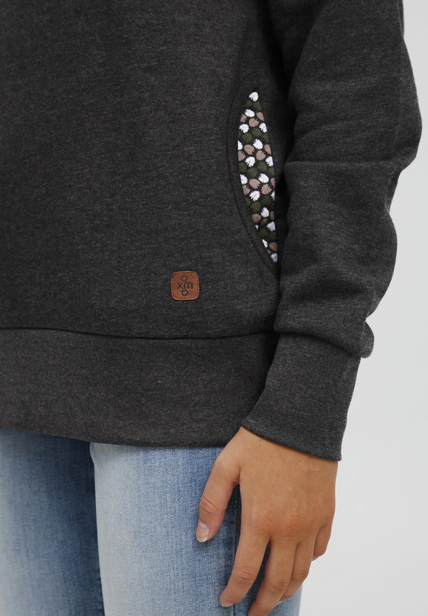 OXMO Oxulrika - Jersey Con Capucha - Dark Grey Melange 5 OXMO Oxulrika - Jersey Con Capucha - Dark Grey Melange - Imagen 5