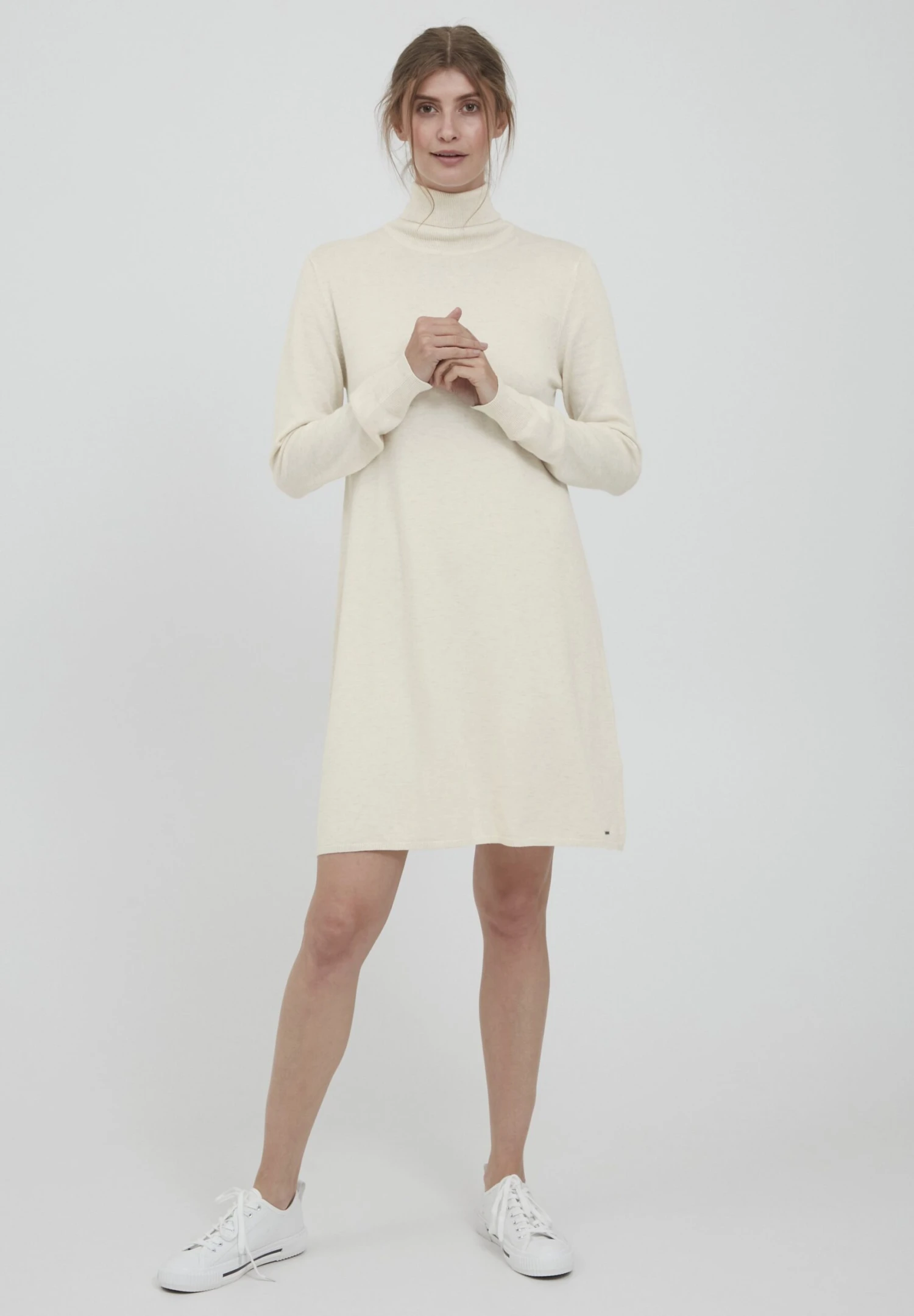 OXMO Winala - Vestido De Punto - Oyster Grey Melange 2 OXMO Winala - Vestido De Punto - Oyster Grey Melange - Imagen 2