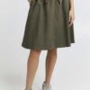 OXMO Lerke - Falda Acampanada - Dusty Olive
