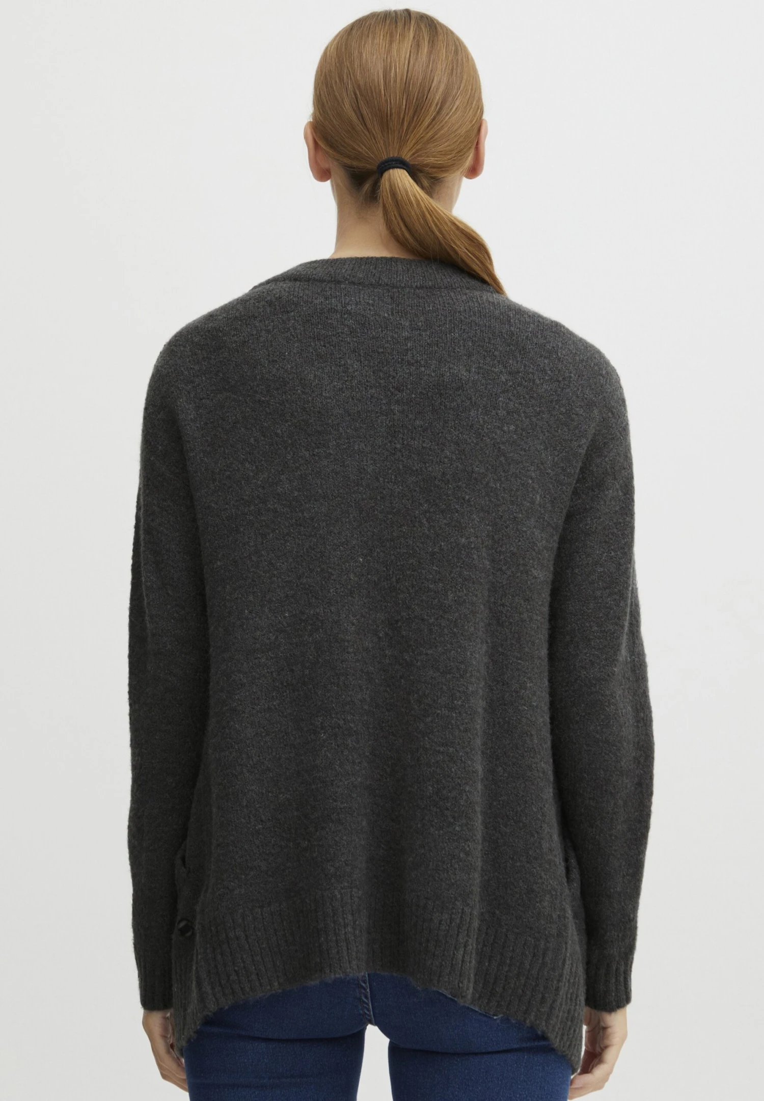 OXMO Oxsally - Chaqueta De Punto - Blackened Pearl Melange 3 OXMO Oxsally - Chaqueta De Punto - Blackened Pearl Melange - Imagen 3