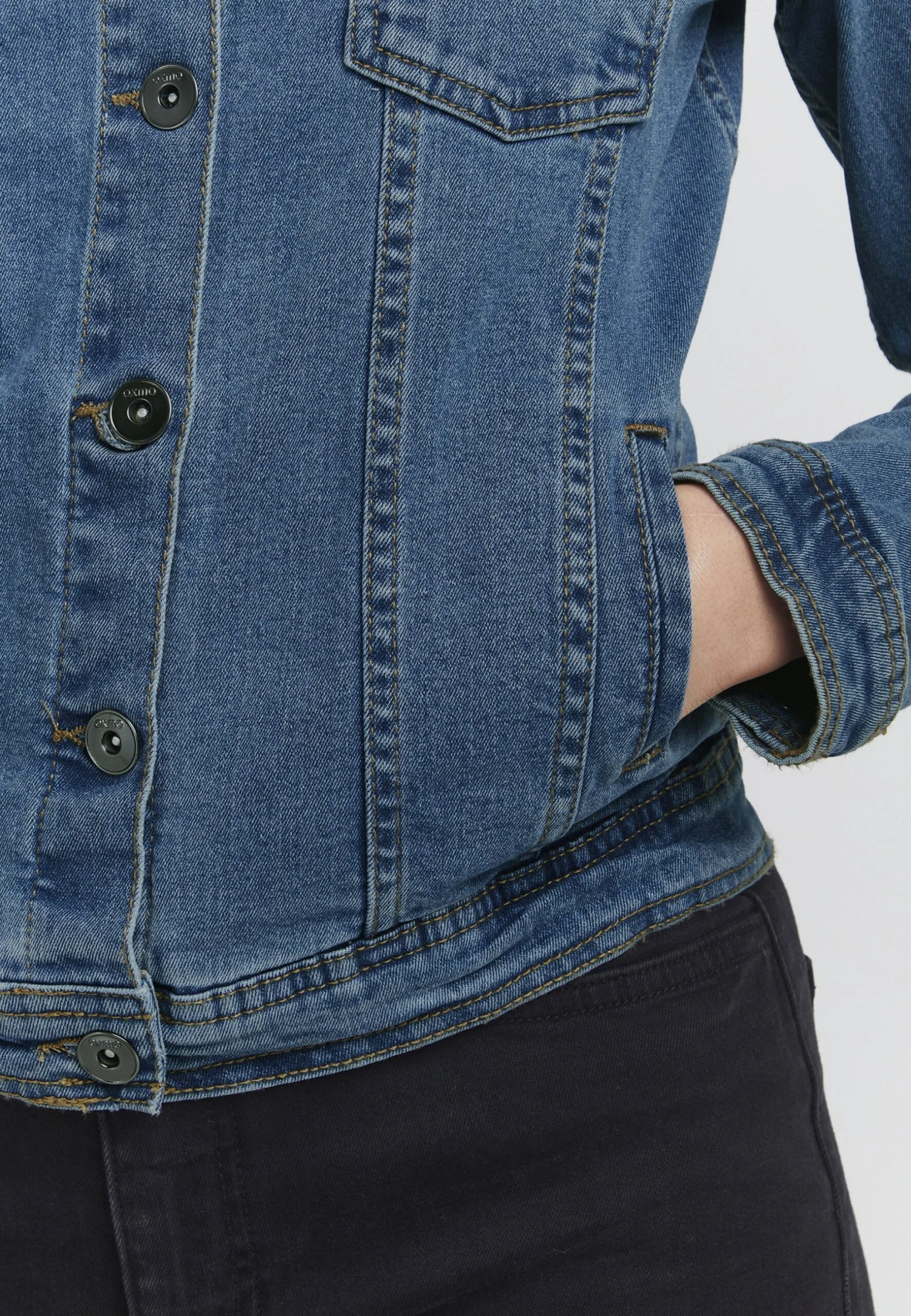 OXMO Oxfria - Chaqueta Vaquera - Mid Blue Denim 5 OXMO Oxfria - Chaqueta Vaquera - Mid Blue Denim - Imagen 5