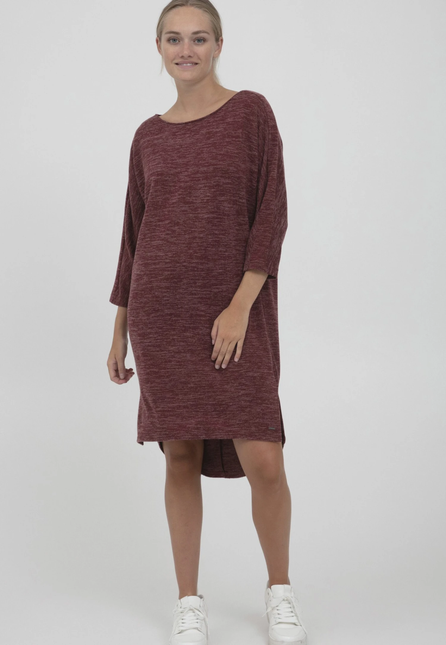 OXMO Oxbinala - Vestido De Punto - Chocolate Truffle Melange 2 OXMO Oxbinala - Vestido De Punto - Chocolate Truffle Melange - Imagen 2