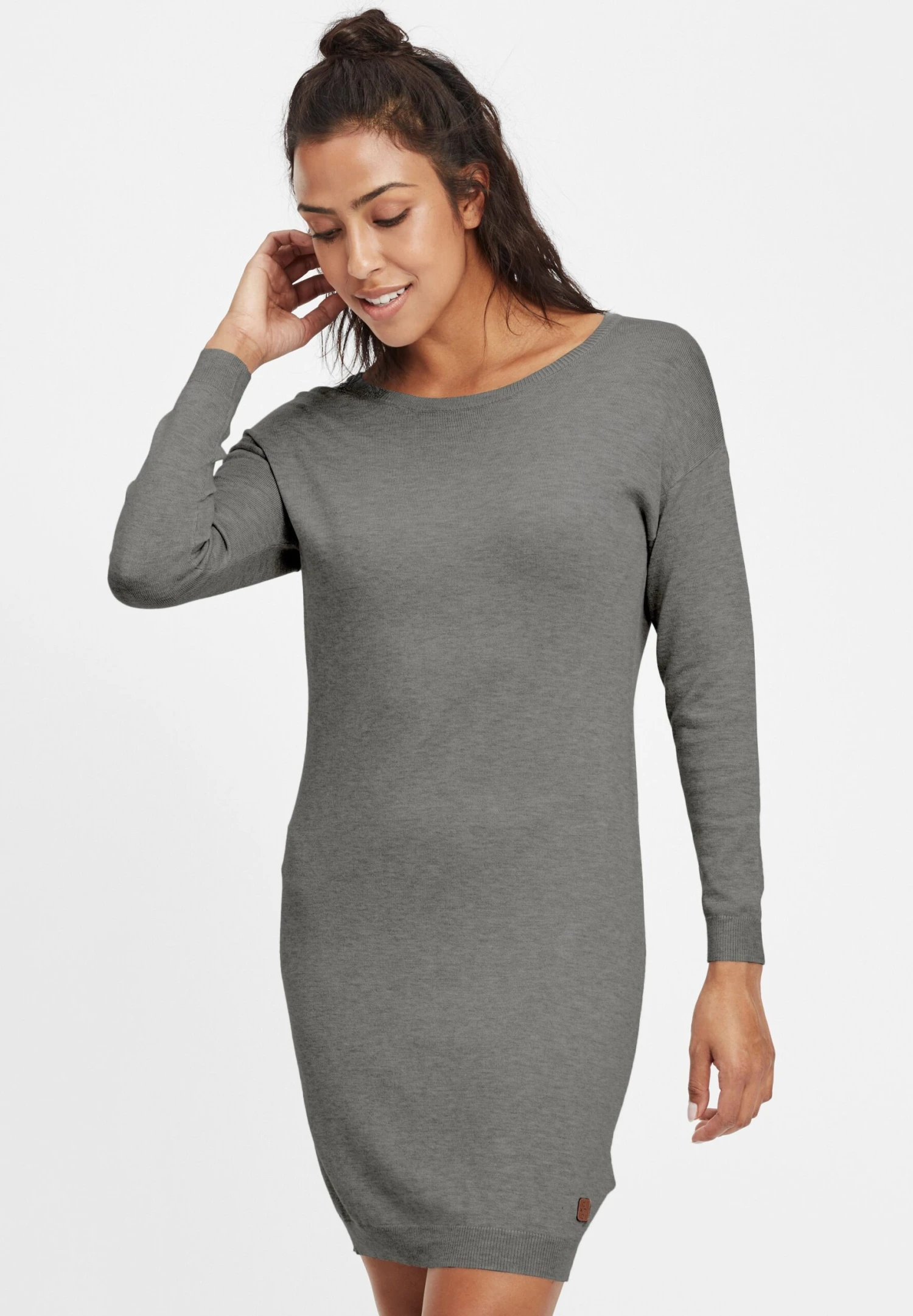 OXMO Oxella - Vestido De Punto - Grey Mel 1 OXMO Oxella - Vestido De Punto - Grey Mel