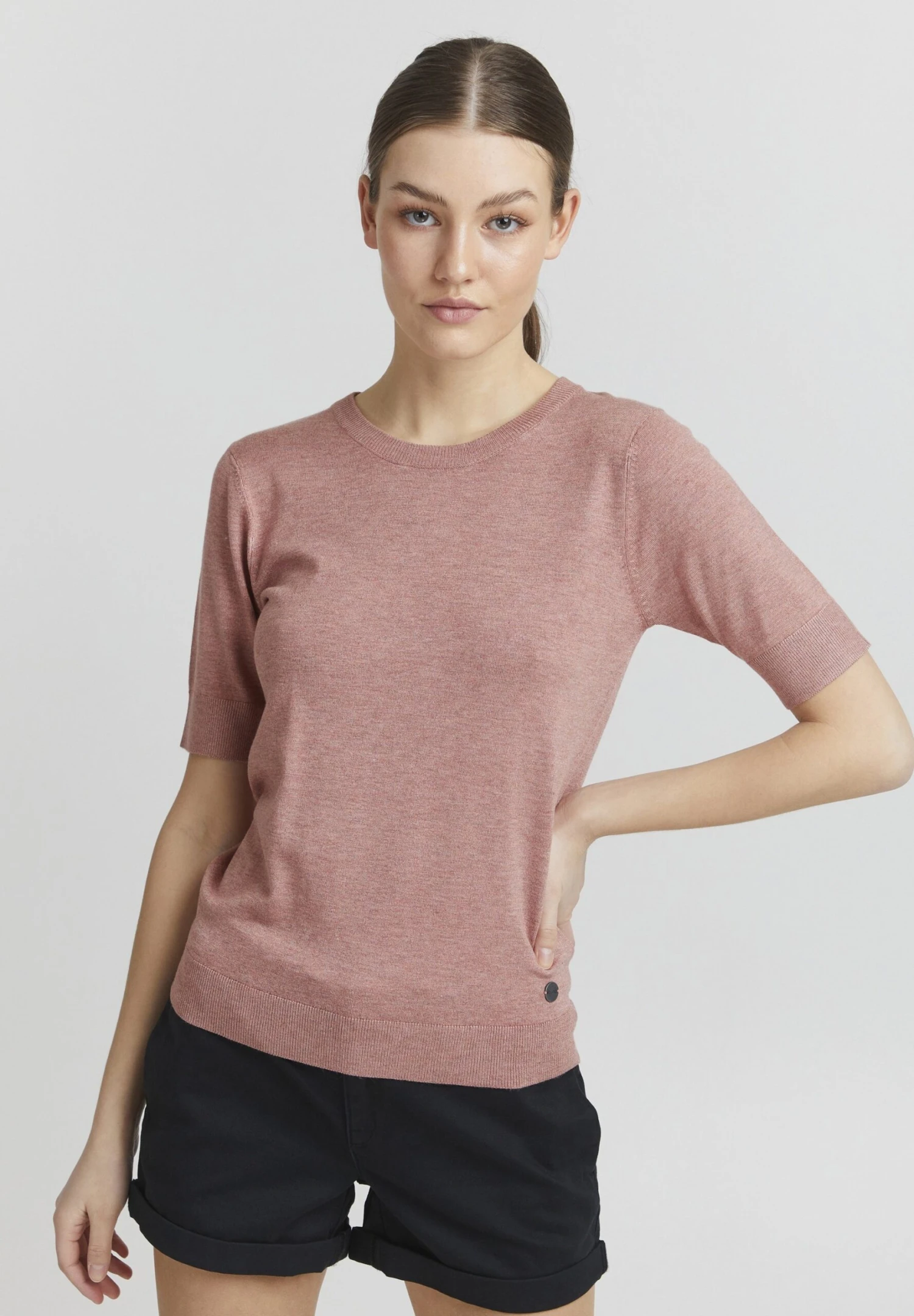 OXMO Oxhelin - Camiseta Básica - Ash Rose Melange 1 OXMO Oxhelin - Camiseta Básica - Ash Rose Melange