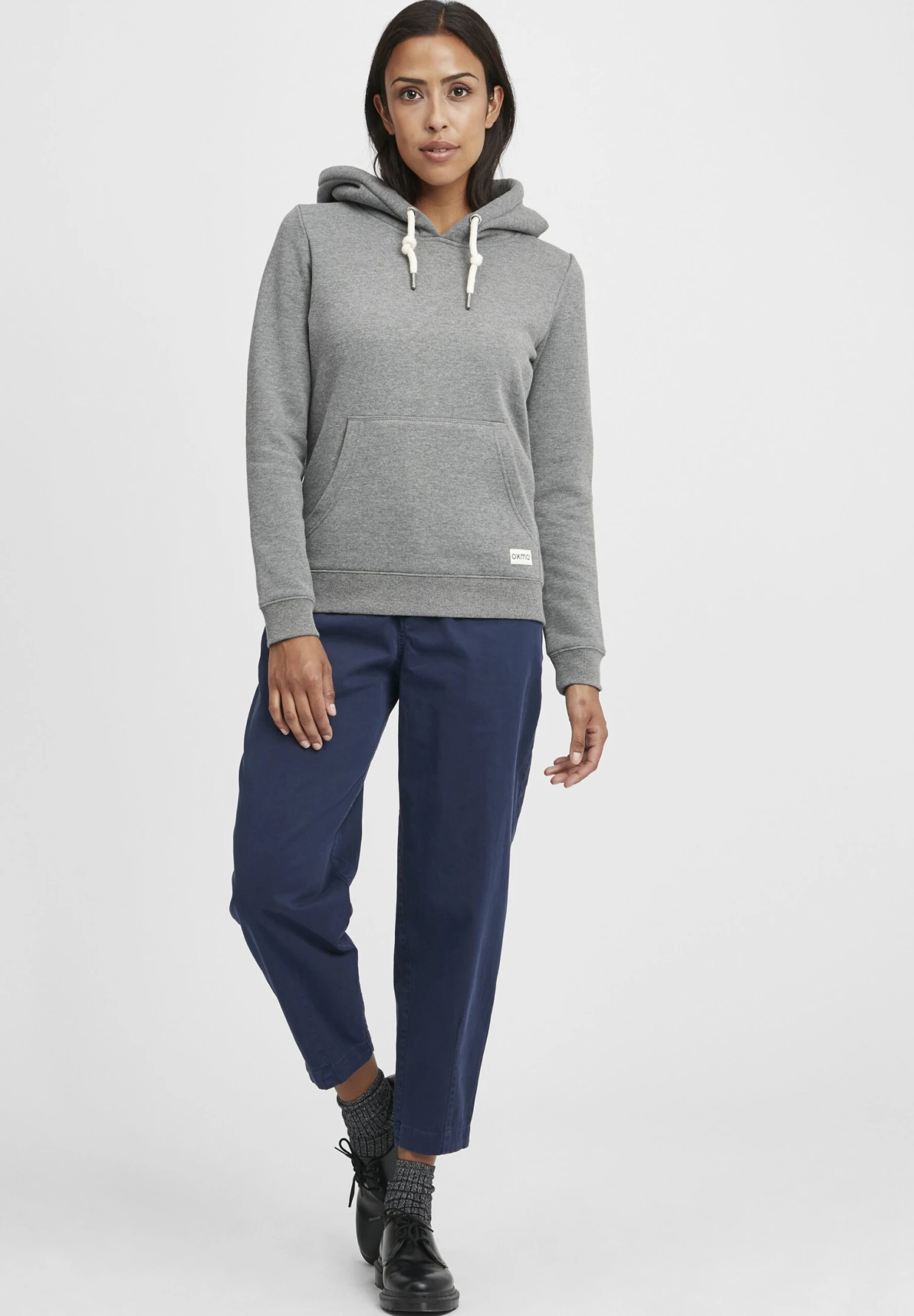 OXMO Oxbinna - Jersey Con Capucha - Grey Melange 2 OXMO Oxbinna - Jersey Con Capucha - Grey Melange - Imagen 2