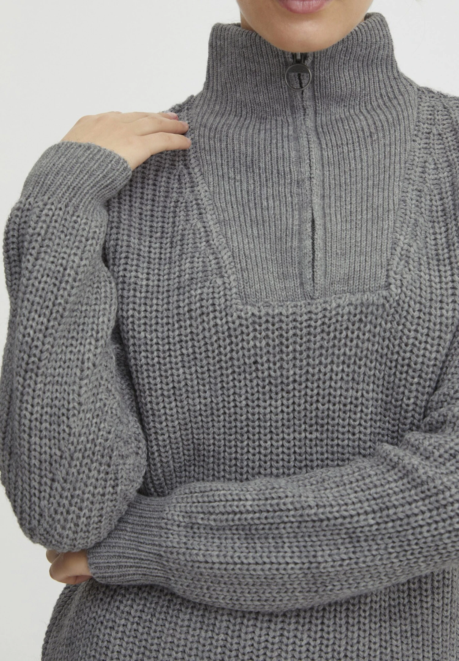 OXMO Oxnancy - Jersey De Punto - Medium Grey Melange 4 OXMO Oxnancy - Jersey De Punto - Medium Grey Melange - Imagen 4