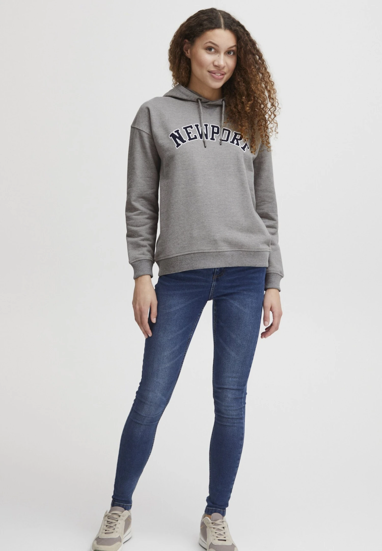 OXMO Oxcolisa - Jersey Con Capucha - Medium Grey Melange 2 OXMO Oxcolisa - Jersey Con Capucha - Medium Grey Melange - Imagen 2