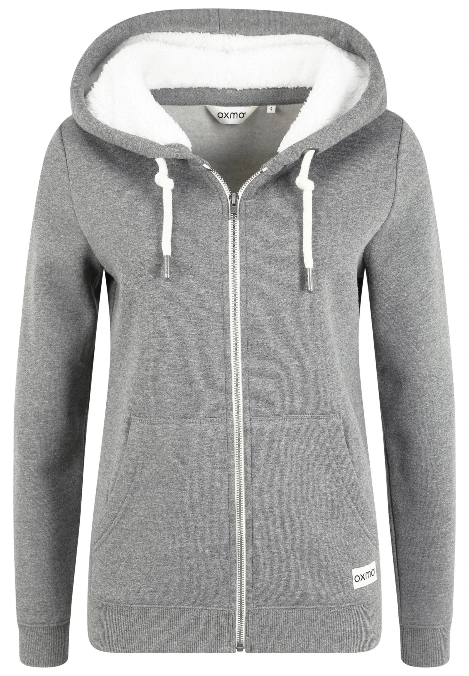 OXMO Oxbinja - Sudadera Con Cremallera - Grey Melange 6 OXMO Oxbinja - Sudadera Con Cremallera - Grey Melange - Imagen 6