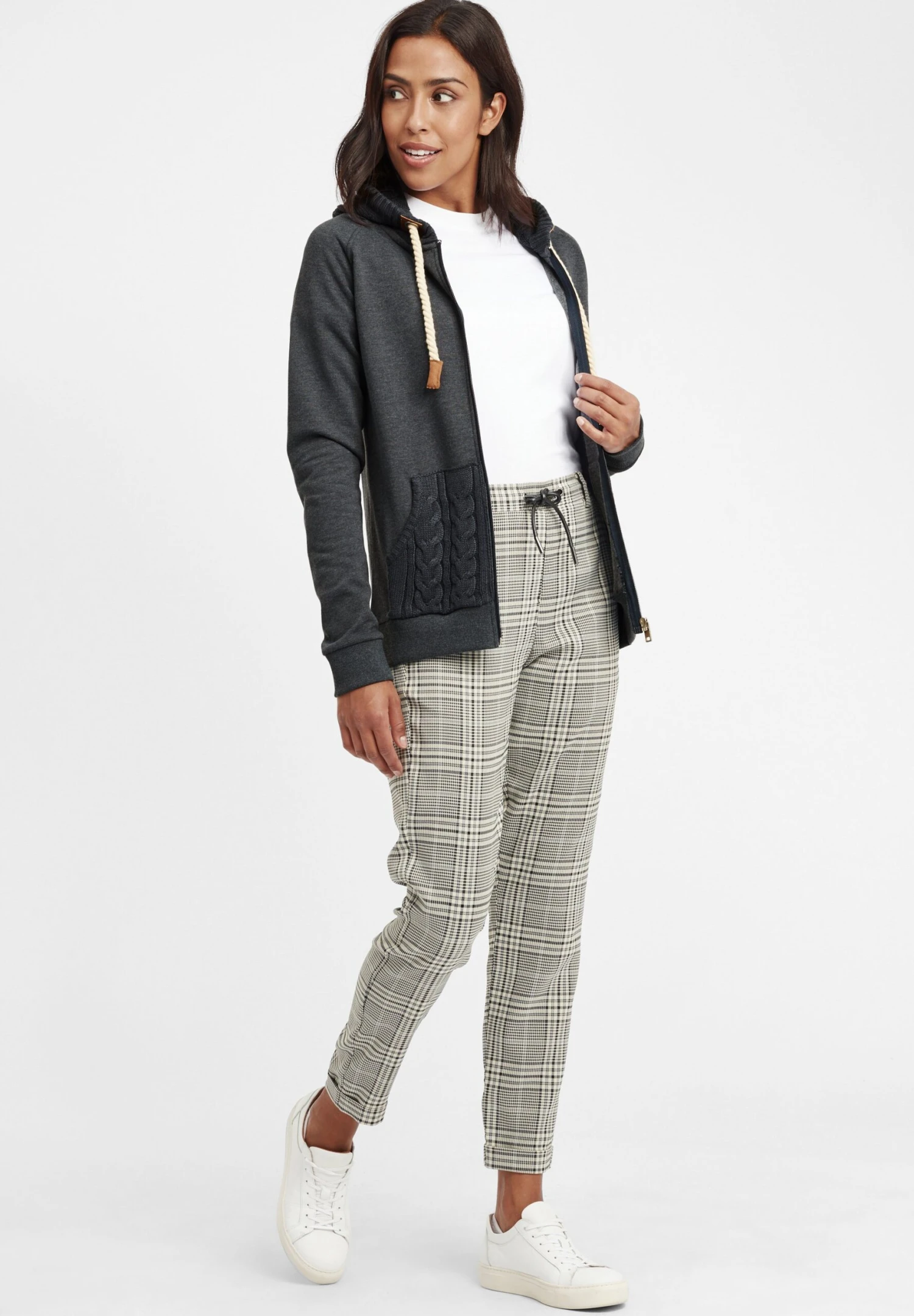 OXMO Oxmatilda - Sudadera Con Cremallera - Dar Grey M 2 OXMO Oxmatilda - Sudadera Con Cremallera - Dar Grey M - Imagen 2