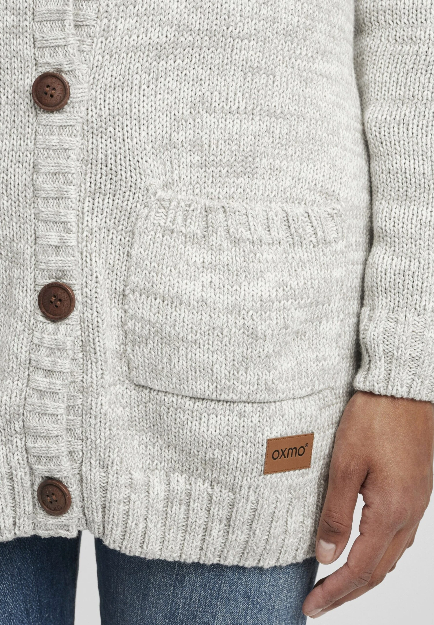 OXMO Oxphilemona - Chaqueta De Punto - Lig Grey M 5 OXMO Oxphilemona - Chaqueta De Punto - Lig Grey M - Imagen 5