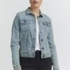 OXMO Oxfria - Chaqueta Vaquera - Light Blue Denim