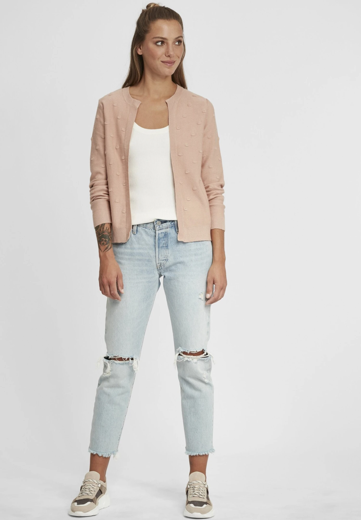 OXMO Oxkalotta - Chaqueta De Punto - Mahogany Rose 2 OXMO Oxkalotta - Chaqueta De Punto - Mahogany Rose - Imagen 2