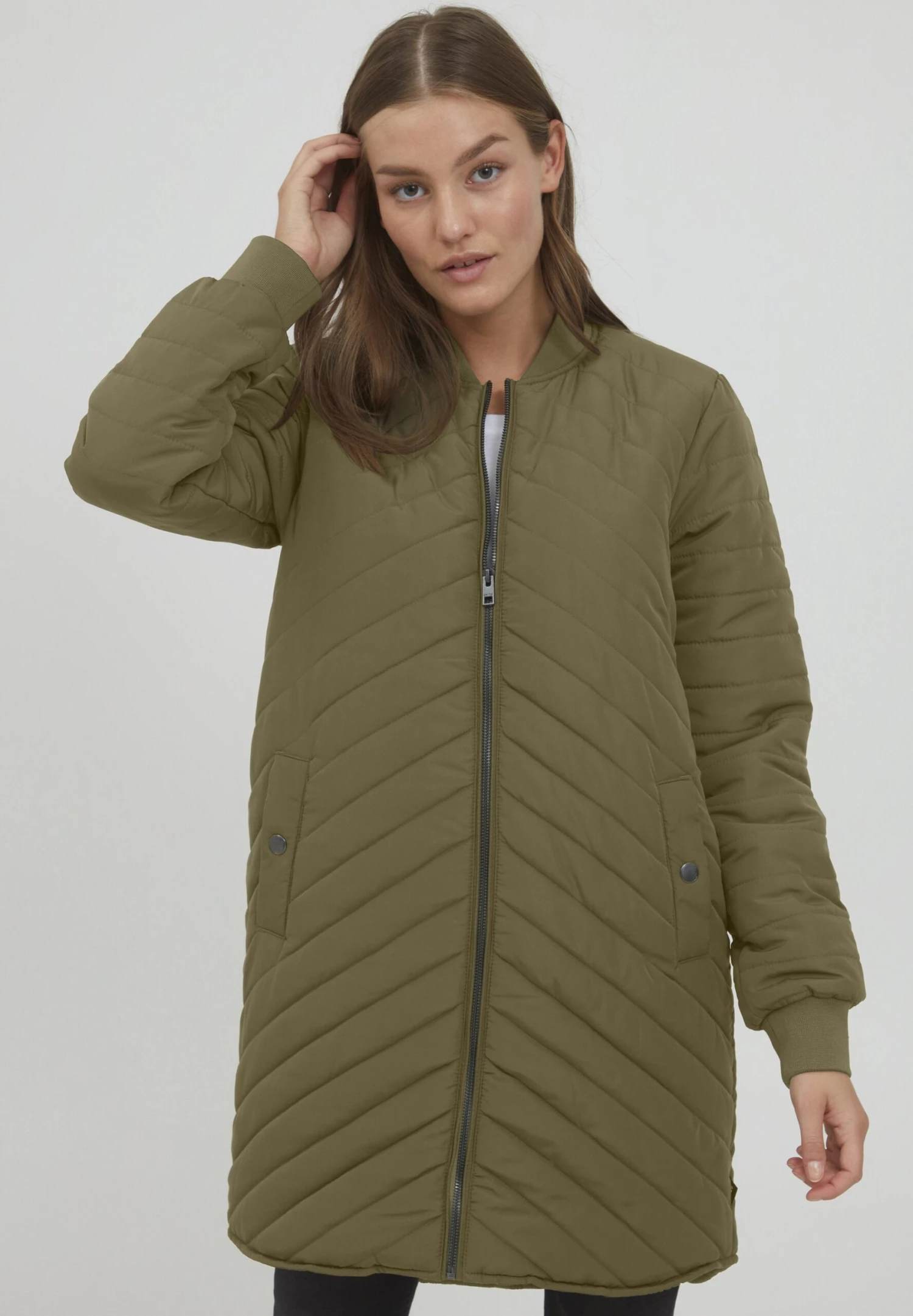 OXMO Oxmadalyn - Chaqueta De Entretiempo - Dusty Olive 1 OXMO Oxmadalyn - Chaqueta De Entretiempo - Dusty Olive