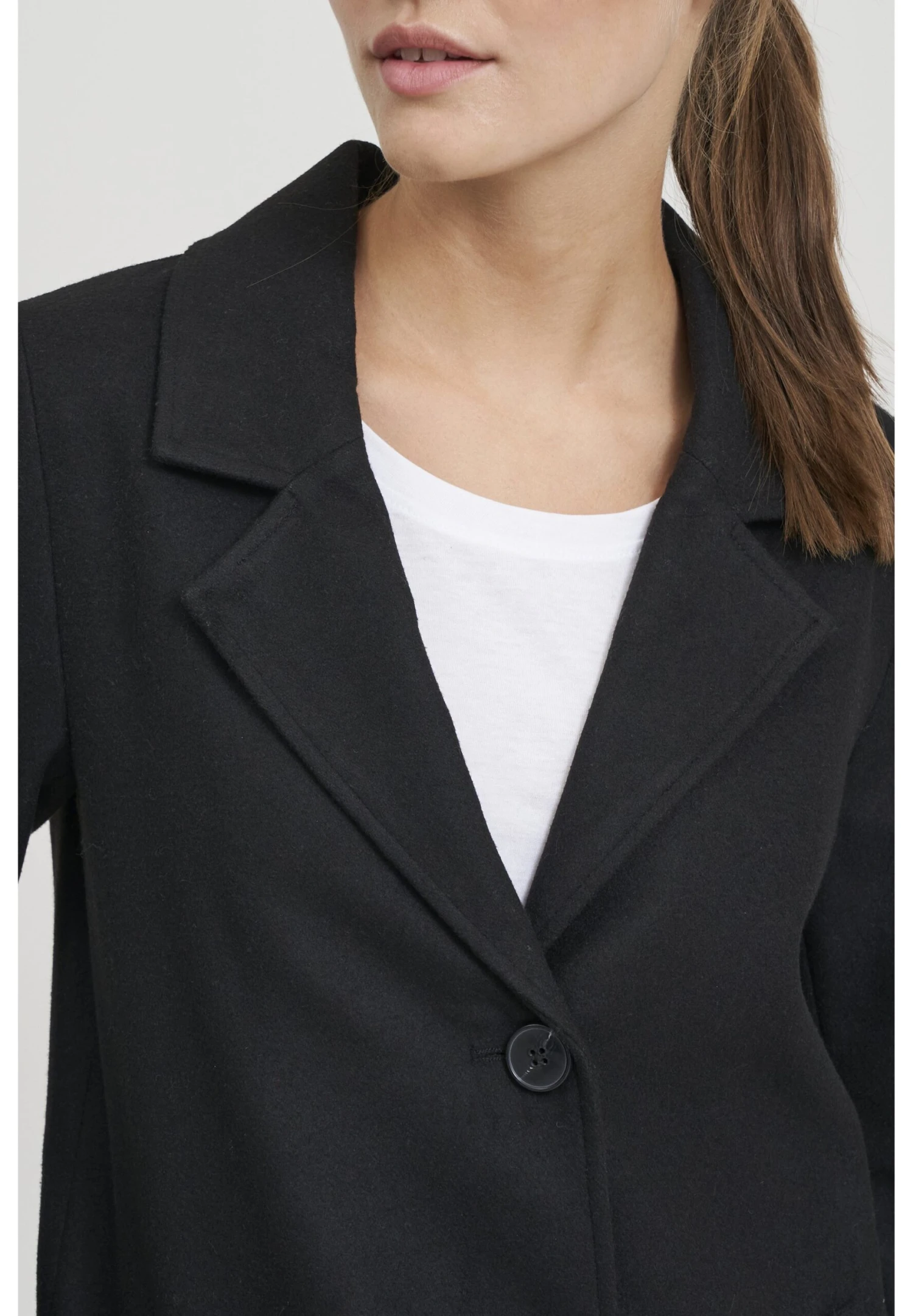 OXMO Oxneta - Abrigo Clásico - Black 4 OXMO Oxneta - Abrigo Clásico - Black - Imagen 4