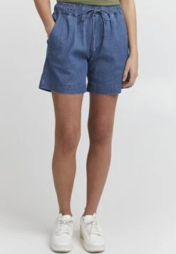 OXMO Oxlillith - Shorts Vaqueros - Mid Blue Denim