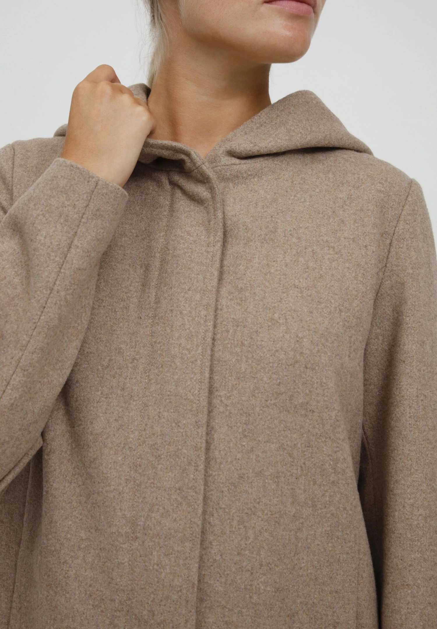 OXMO Oxnelina - Abrigo De Invierno - Dune Melange 4 OXMO Oxnelina - Abrigo De Invierno - Dune Melange - Imagen 4