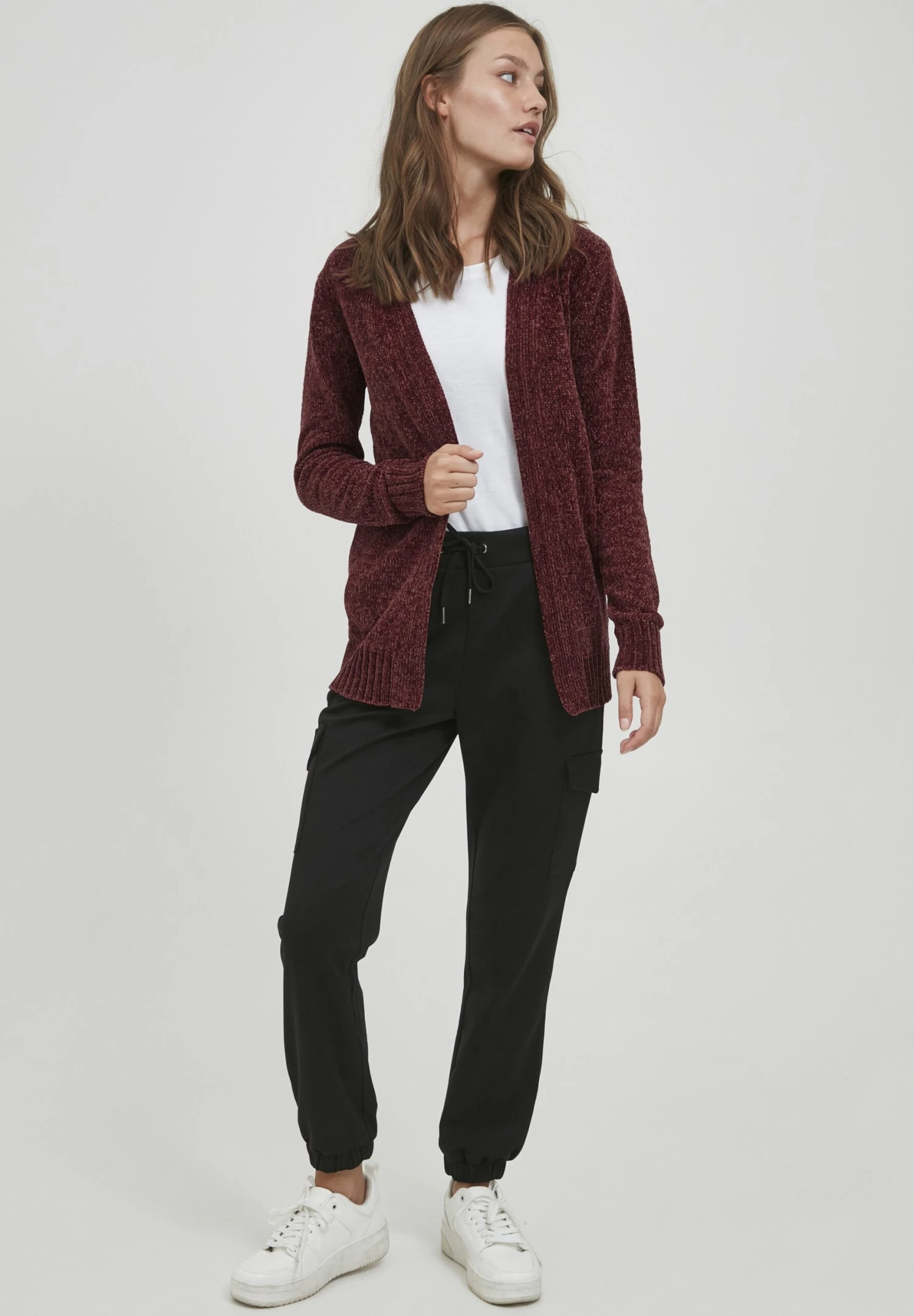 OXMO Oxelisabet - Chaqueta De Punto - Wine Red 2 OXMO Oxelisabet - Chaqueta De Punto - Wine Red - Imagen 2