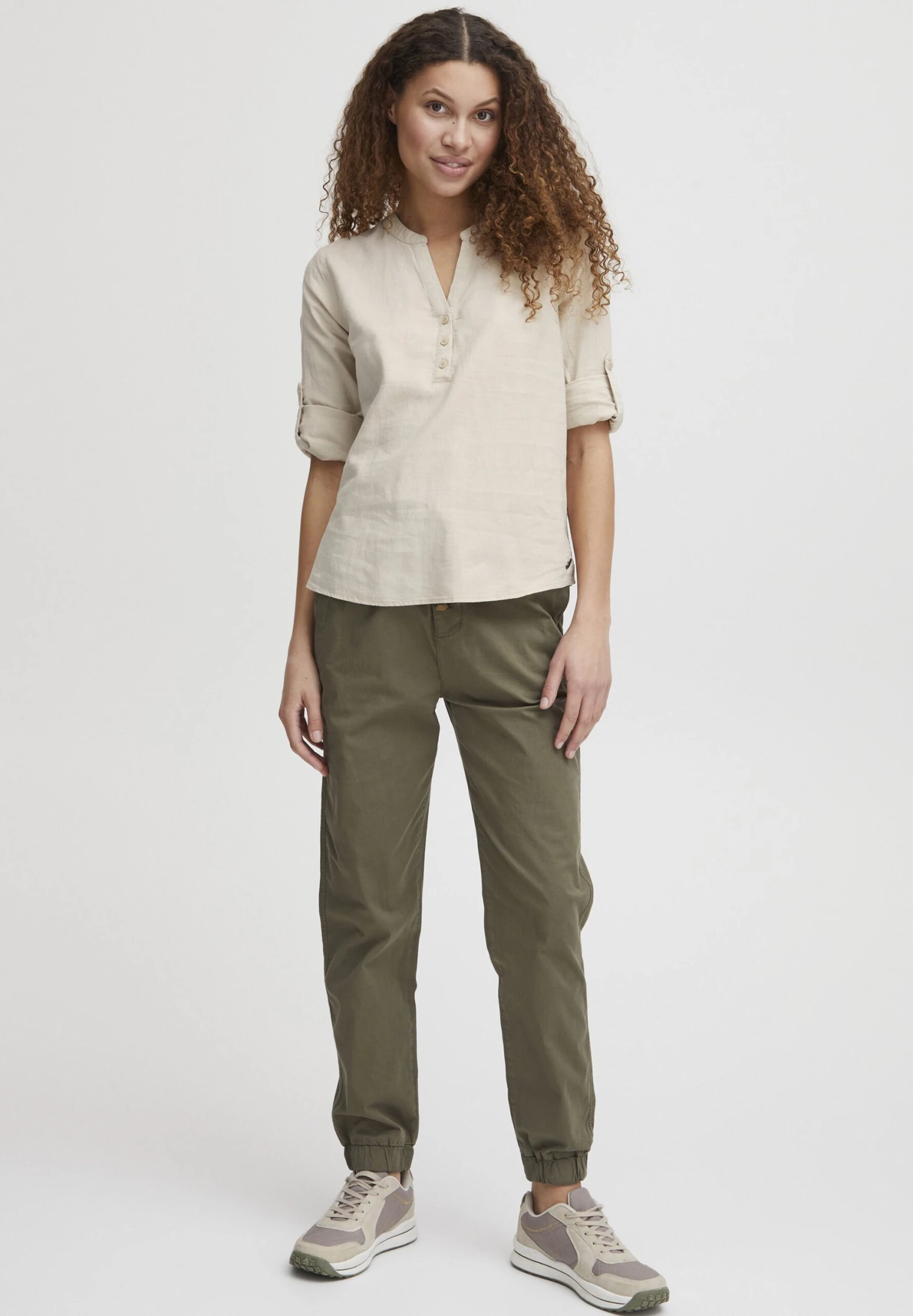 OXMO Oxanja - Blusa - Cement 2 OXMO Oxanja - Blusa - Cement - Imagen 2