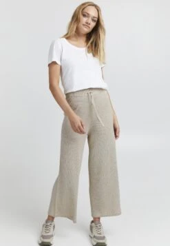 OXMO Oxrie - Pantalones - Oyster Grey Melange