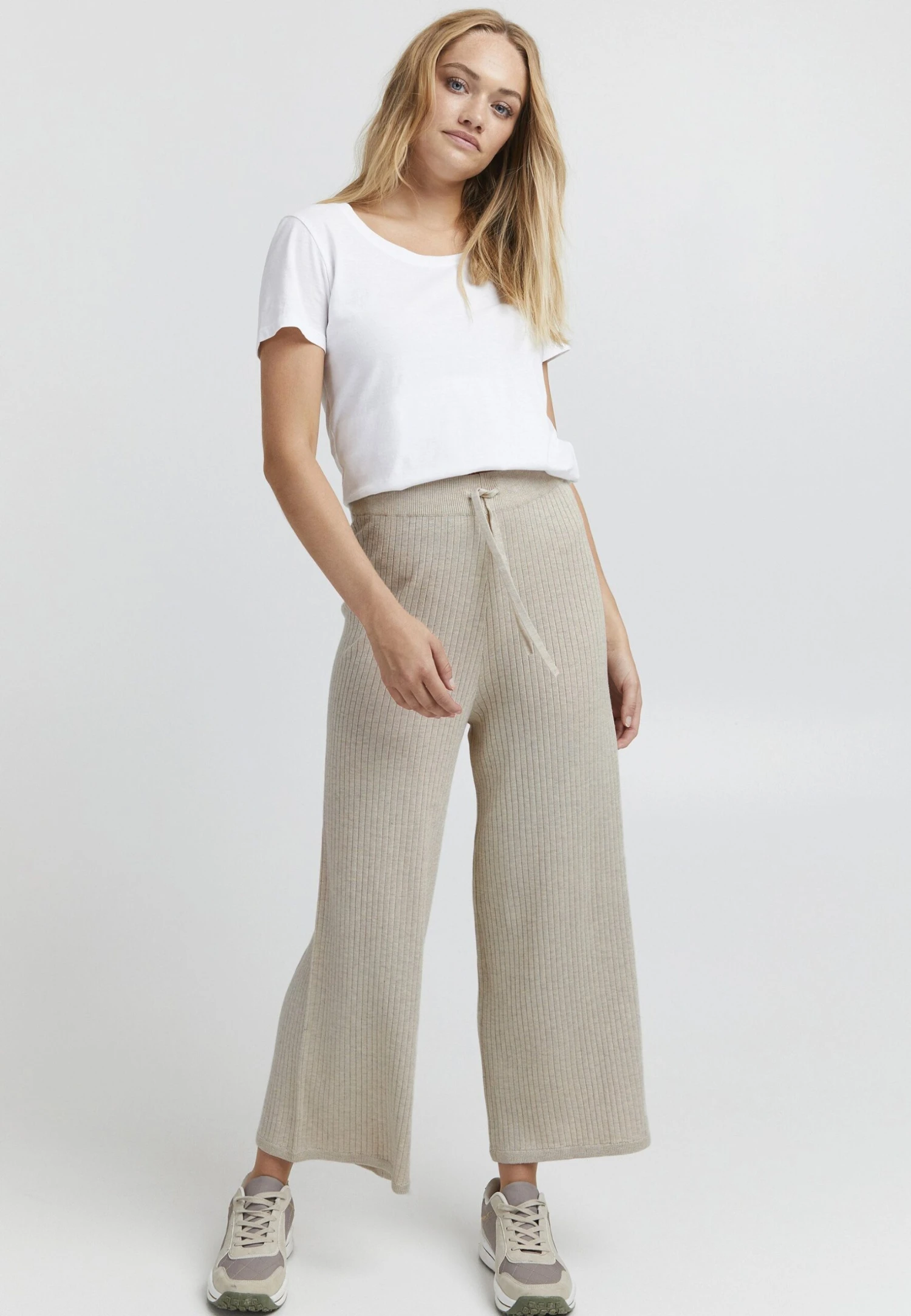 OXMO Oxrie - Pantalones - Oyster Grey Melange 1 OXMO Oxrie - Pantalones - Oyster Grey Melange