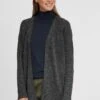 OXMO Oxgisele - Chaqueta De Punto - Dark Grey Melange