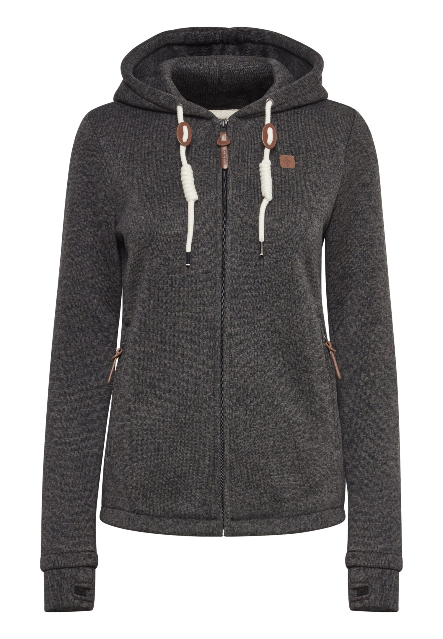 OXMO Oxthory - Sudadera Con Cremallera - True Black 6 OXMO Oxthory - Sudadera Con Cremallera - True Black - Imagen 6