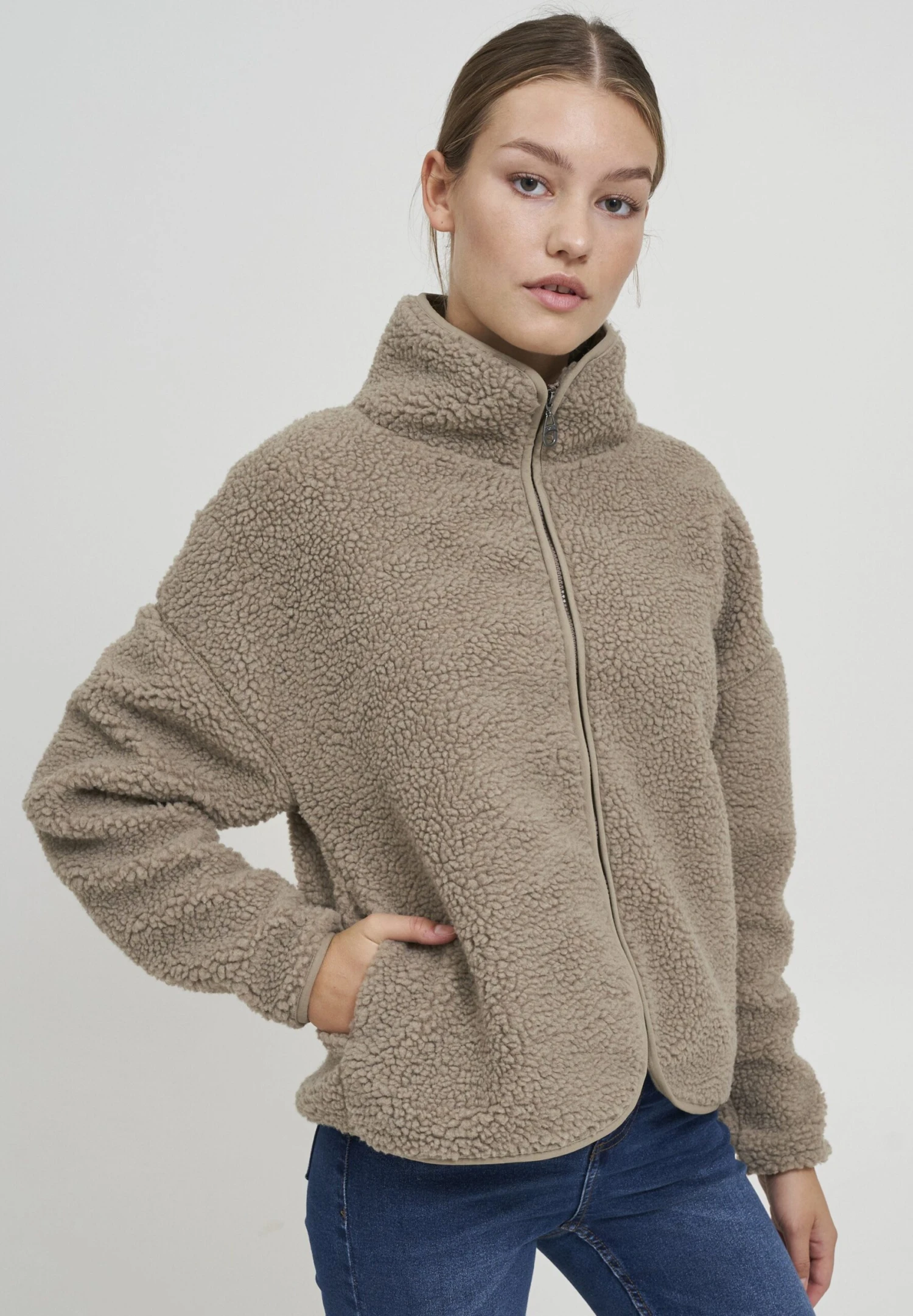 OXMO Oxtonje - Sudadera Con Cremallera - Dune 1 OXMO Oxtonje - Sudadera Con Cremallera - Dune