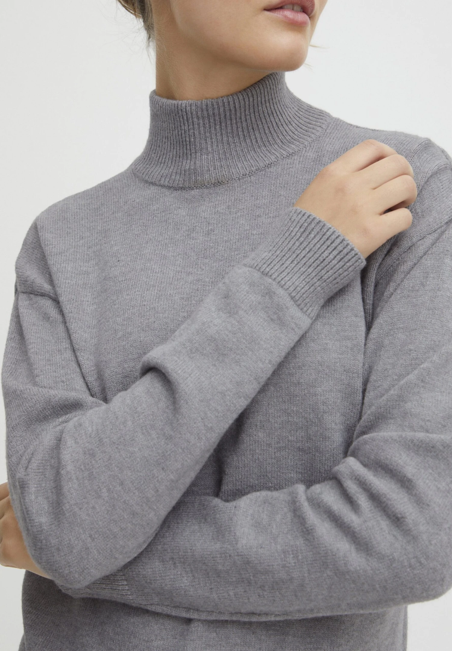 OXMO Oxratina - Jersey De Punto - Mid Grey Melange 4 OXMO Oxratina - Jersey De Punto - Mid Grey Melange - Imagen 4