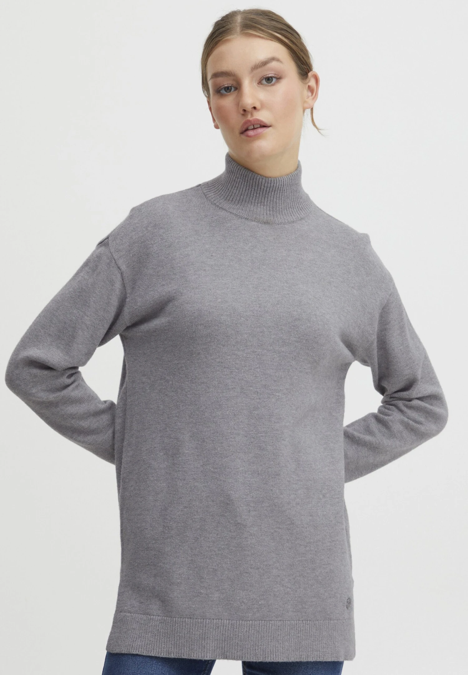 OXMO Oxratina - Jersey De Punto - Mid Grey Melange 1 OXMO Oxratina - Jersey De Punto - Mid Grey Melange