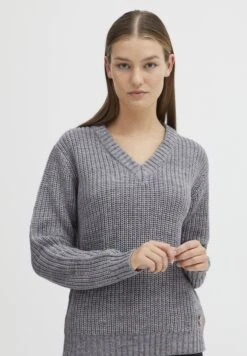 OXMO Nanny - Jersey De Punto - Medium Grey Melange
